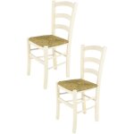 Tommychairs - set 2 chaises venice pour cuisine, bar et salle � manger, robuste structure en bois de ...