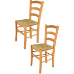 Tommychairs - set 2 chaises venice pour cuisine, bar et salle � manger, robuste structure en bois de ...