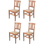 Tommychairs - set 4 chaises artemisia pour cuisine, bar et salle  manger, robuste structure en bois ...