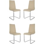 Tommychairs - set 4 chaises cantilever berlin avec pieds en acier chrom  haute rsistance et assise ...