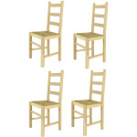 T m c s - tommychairs - set 4 chaises rustica pour cuisine, bar et salle � manger, robuste structure ...