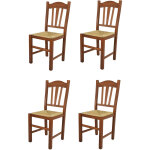 Tommychairs - set 4 chaises silvana pour cuisine, bar et salle  manger, robuste structure en bois de ...