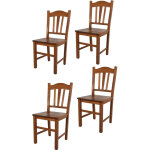Tommychairs - set 4 chaises silvana pour cuisine, bar et salle  manger, robuste structure en bois de ...