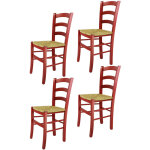 T m c s - tommychairs - set 4 chaises venezia pour cuisine, bar et salle  manger, robuste structure ...