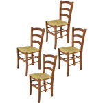 Tommychairs - set 4 chaises venice pour cuisine, bar et salle � manger, robuste structure en bois de ...