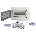 Coffret lectrique tanche 12 modules apparent ip65 + borniers et 20 presses - toupe