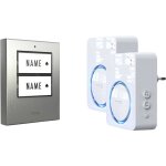 M - e modern - electronics 100151 sonnette sans fil set complet �clair�e, acoustique actif, avec d�tecteur ...