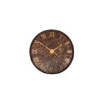 M&s - horloge industrielle ronde 80 cm en m�tal marron et dor�