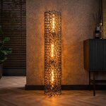M&s - lampadaire ajour 25x25x122 cm en aluminium noir vieilli - amp