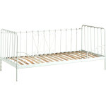 M&s - lit banquette 90x200 cm en métal blanc - zoe M&s - lit banquette 90x200 cm en métal blanc - zoe