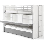 M&s - lits superpos�s 3 couchages 90x200 cm blanc et gris - assia