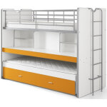 M&s - lits superpos�s 3 couchages 90x200 cm blanc et orange - assia