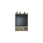 M&s - meuble haut 75 cm chêne et rideau noir M&s - meuble haut 75 cm chêne et rideau noir