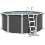 M&s - piscine hors sol acier ronde  4, 55 x 1, 32 m anthracite osmose