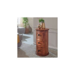 M&s - range cd 3 tiroirs 35x35x65 cm en bois massif