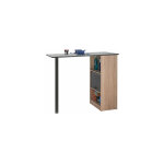 M&s - table de bar avec rangements 130 cm chêne et noir M&s - table de bar avec rangements 130 cm chêne et noir