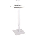 M&s - valet de nuit 33x33x109 cm en bois et m�tal blanc