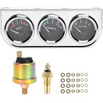 M10x1 52mm 3 en 1, jauge de voiture temp�rature de l'eau ? pression d'huile ? instrument combin� de tension ...