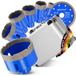 M14 20 / 35 / 40 / 45 / 50 / 68mm + 125mm disque diamante foret  carrelage kit pour meuleuse d'angle ...