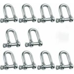 M5 manille inox droite bracelet acier inoxydable??10pcs?