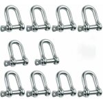 M5 manille inox droite bracelet acier inoxydable??10pcs?