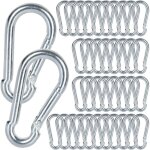 M5 mousqueton acier galvanis�, 60 pcs mousqueton de fixation pour charges lourdes - capacit� de charge ...