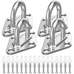 M5 platine oeillet inox, 4 pices rhombic kit de crochet plafond charge lourde, crochets d'ancrage marine ...