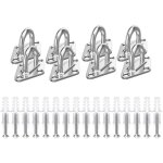 M5 platine oeillet inox, 8 pices rhombic kit de crochet plafond charge lourde, crochets d'ancrage marine ...