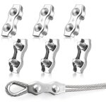 M6 duplex clips serre - c�bles, 6 pi�ces pinces de c�ble m�tallique duplex en acier inoxydable 304, c�ble ...