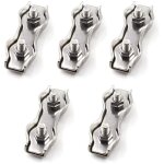 M6 pince de cble d'agrafe de cble mtallique 304 en acier inoxydable 5 pices