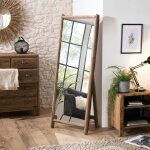 Macabane - sandy - miroir sur pieds marron bois pin recyclé Macabane - sandy - miroir sur pieds marron bois pin recyclé