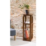 Macabane - lauren - sellette marron 3 niveaux bois mindi