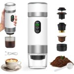 Machine � cafe portable, 3 en 1 cafeti�re � expresso chauffage �lectrique, 12v expresso cafeti�re rechargeable ...
