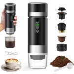 Machine � cafe portable, 3 en 1 cafeti�re � expresso chauffage �lectrique, 12v expresso cafeti�re rechargeable ...