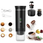 Machine � caf� portable, machine � expresso �lectrique avec auto - chauffage, machine � caf� � capsules ...