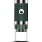 Machine � caf� portable, moulin � caf� �lectrique portable, enti�rement automatique, vert