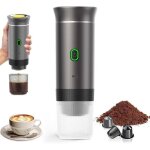 Machine � caf� portable de voyage, chauffage rapide 3 en 1 cafetiere portable 12v, auto - chauffage de ...
