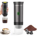 Machine  caf portable de voyage, chauffage rapide 3 en 1 cafetiere portable 12v, auto - chauffage de ...