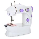 Machine  coudre 202a avec lumire lectrique domestique petite blanche