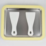 Machine crme glace avec 2 spatules, plaque glace roule instantane, maker ice cream pour diy famille, ...