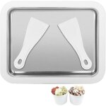 Machine cr�me glac�e avec 2 spatules, plaque glace roul�e instantan�e, maker ice cream pour diy famille, ...