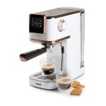 Domo - machine a expresso 3 en 1 do746k - 1350 w - 20 bar - blanc / rose