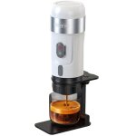 Machine à expresso électrique portable, cafetière de voyage compatible avec café et dg / nes (blanc) Machine à expresso électrique portable, cafetière de voyage compatible avec café et dg / nes (blanc)