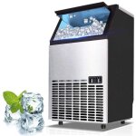 Machine gla�ons machine gla�ons commerciale acier inoxydable, 50 kg glace par 24 heures, �cran led, �paisseur ...