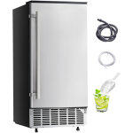 Machine  glaons encastre sous le comptoir rendement de 80 lb / jour, acier inoxydable, porte rversible, ...