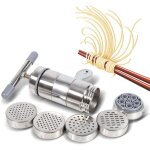 Machine � p�tes manuelle, acier inoxydable pasta maker manuellement nouilles maker avec 5 nudelform mod�les ...