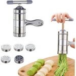 Machine � p�tes, machine � p�tes manuelle en acier inoxydable, machine � p�tes portable, machine � p�tes ...