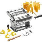 Machine � p�tes manuelle avec s�choir ? en acier inoxydable avec 9 �paisseurs de p�te et 2 largeurs de ...