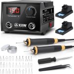Machine � pyrographie, 100 w, br�leur � bois avec 2 stylos et 33 pointes m�talliques, station de pyrogravure ...