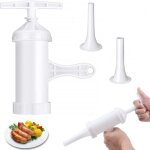 Machine de remplissage de saucisses, poussoir  saucisses, entonnoir de remplissage de saucisses, tube ...